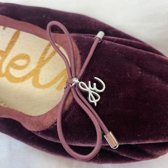 Sam Edelman Burgundy Velvet Flats - Picture 3 of 9